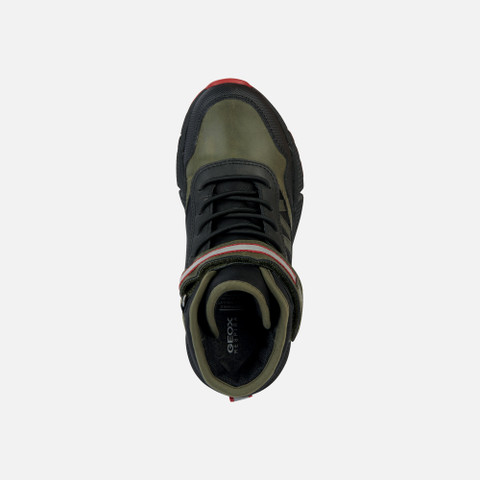 waterproof boots FLEXYPER PLUS ABX BOY Military/Red - image number 5 | GEOX