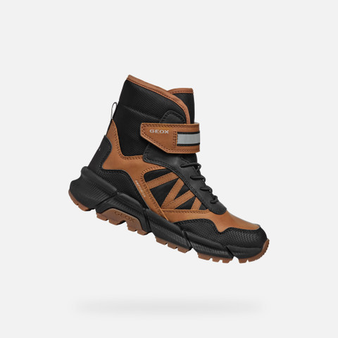 Mid calf boots FLEXYPER PLUS ABX BOY Tobacco/Black - image number 0 | GEOX