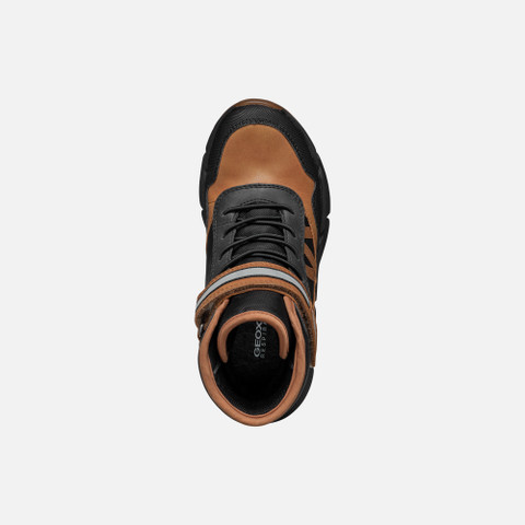 Mid calf boots FLEXYPER PLUS ABX BOY Tobacco/Black - image number 5 | GEOX