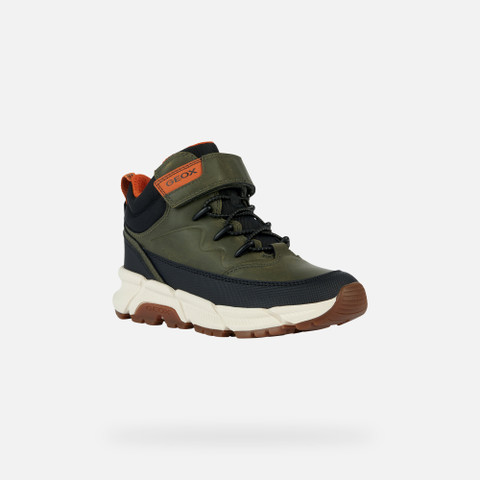 Mid calf boots FLEXYPER PLUS ABX BOY Military/Orange - image number 2 | GEOX