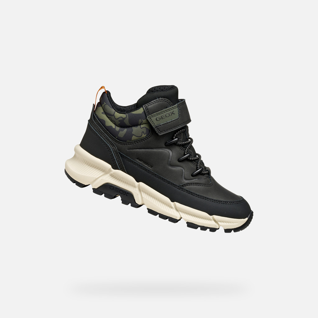 Mid calf boots FLEXYPER PLUS ABX BOY Black/Military - image number 0 | GEOX