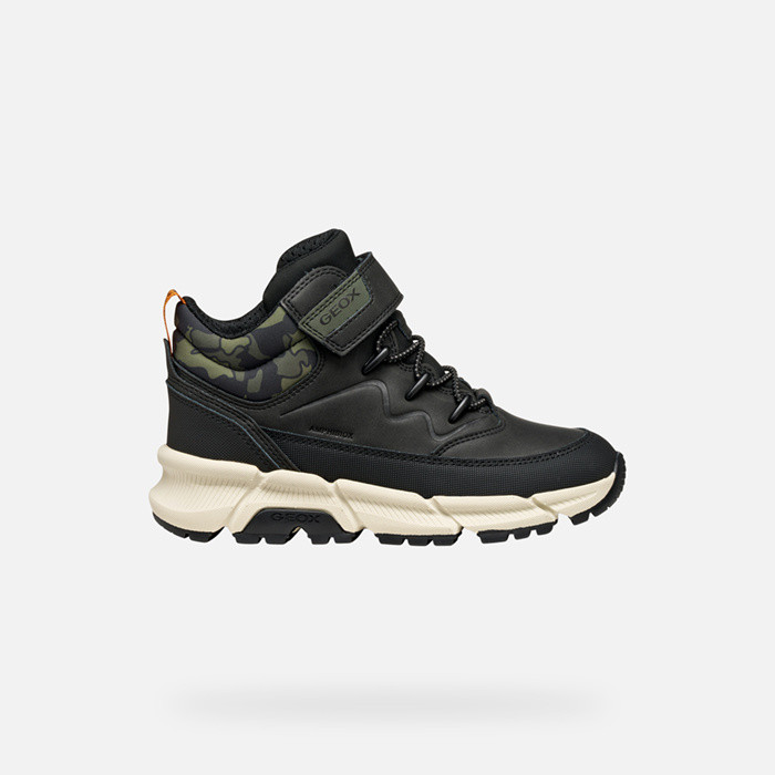 Mid calf boots FLEXYPER PLUS ABX BOY Black/Military | GEOX