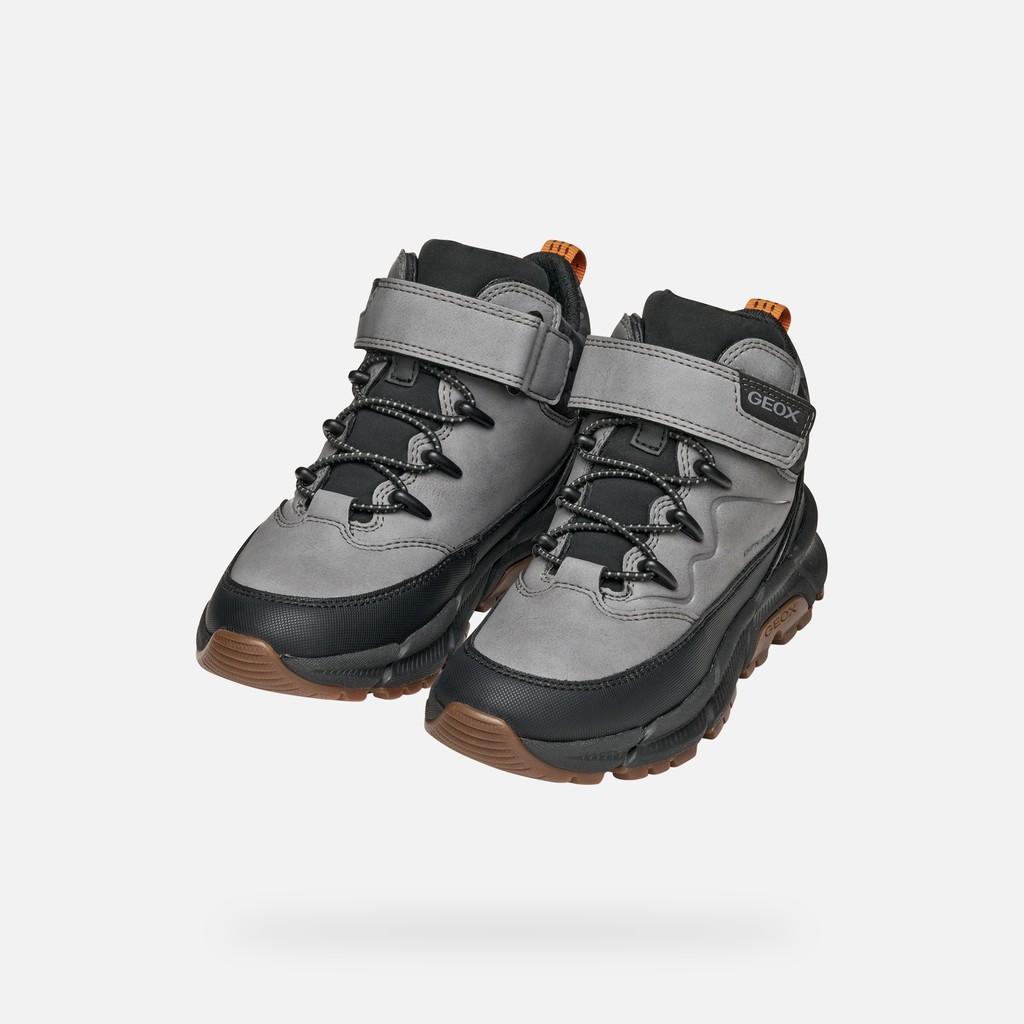 Mid calf boots FLEXYPER PLUS ABX BOY Gray/Black - image number 7 | GEOX