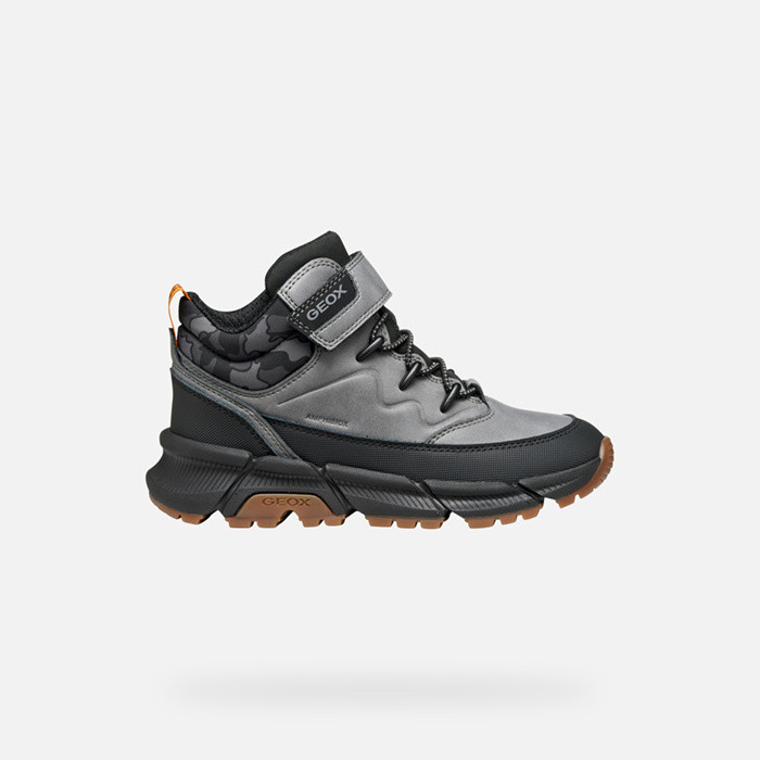 Mid calf boots FLEXYPER PLUS ABX BOY Gray/Black | GEOX