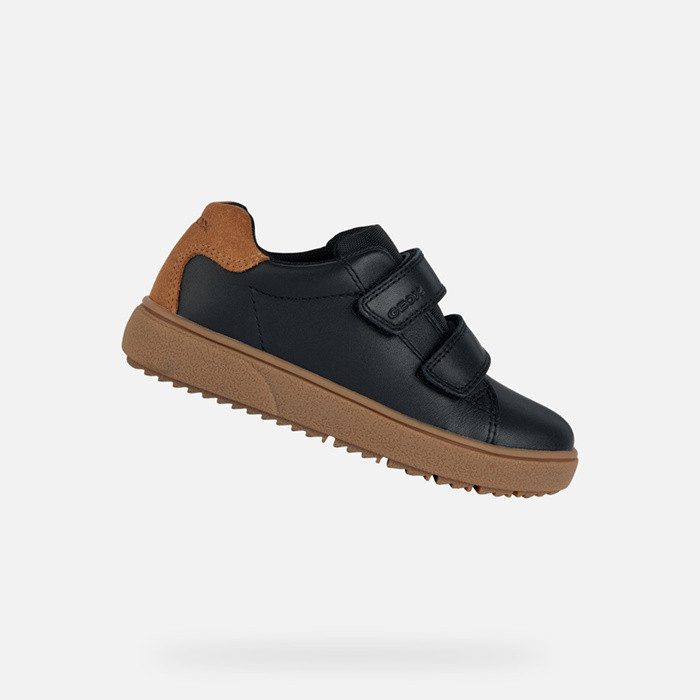 Sneakers with straps THELEVEN BOY Black/Cognac | GEOX