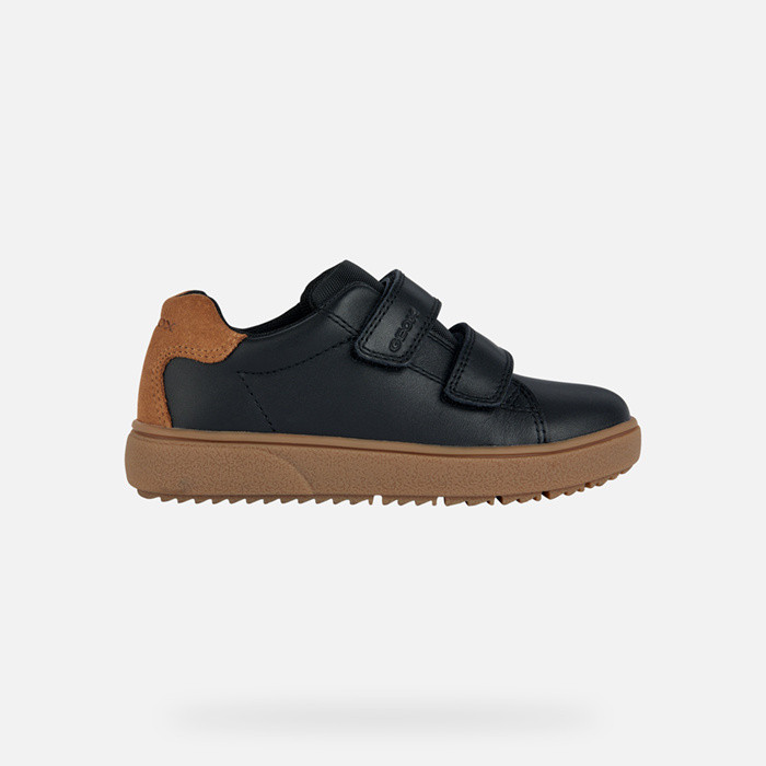 Velcro shoes THELEVEN BOY Black/Cognac | GEOX