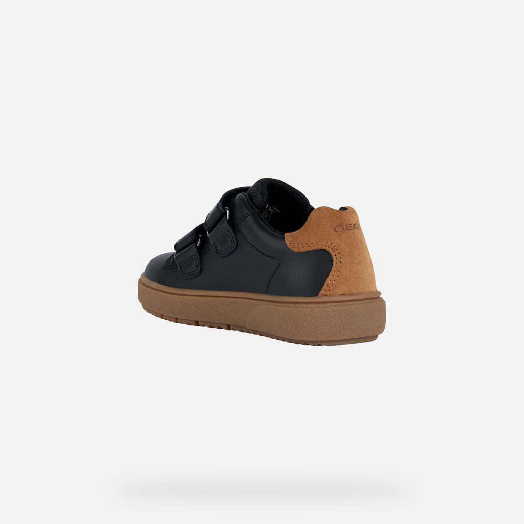 velcro shoes THELEVEN BOY Black/Cognac - image number 3 | GEOX