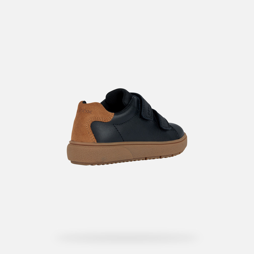 velcro shoes THELEVEN BOY Black/Cognac - image number 4 | GEOX