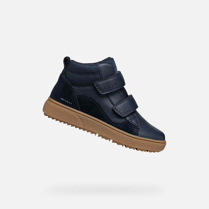 Sneakers impermeabili THELEVEN ABX BAMBINO Blu navy/Caramello | GEOX