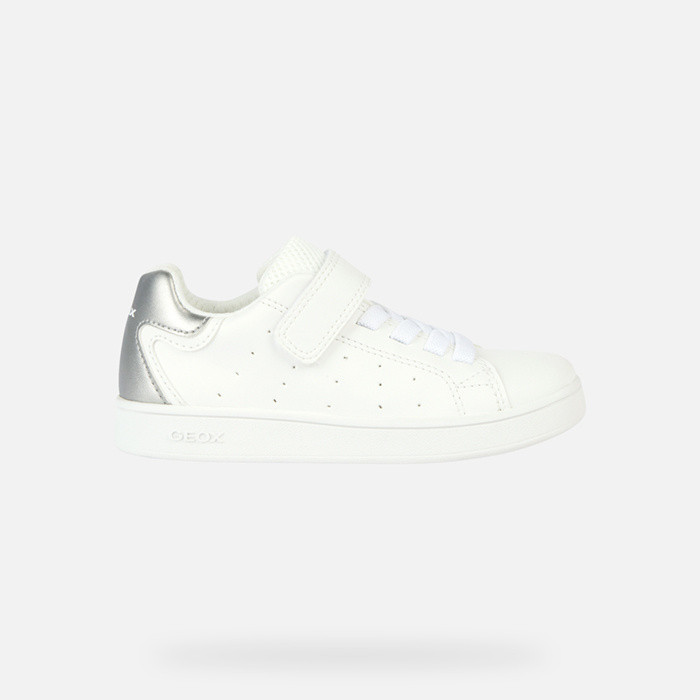 Low top sneakers ECLYPER JUNIOR White/Silver | GEOX