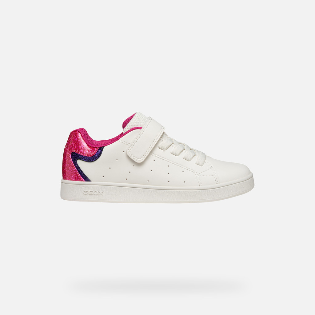 Low top sneakers ECLYPER JUNIOR White/Fuchsia - image number 1 | GEOX