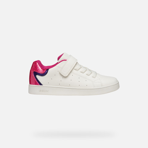 Low top sneakers ECLYPER JUNIOR White/Fuchsia - image number 1 | GEOX