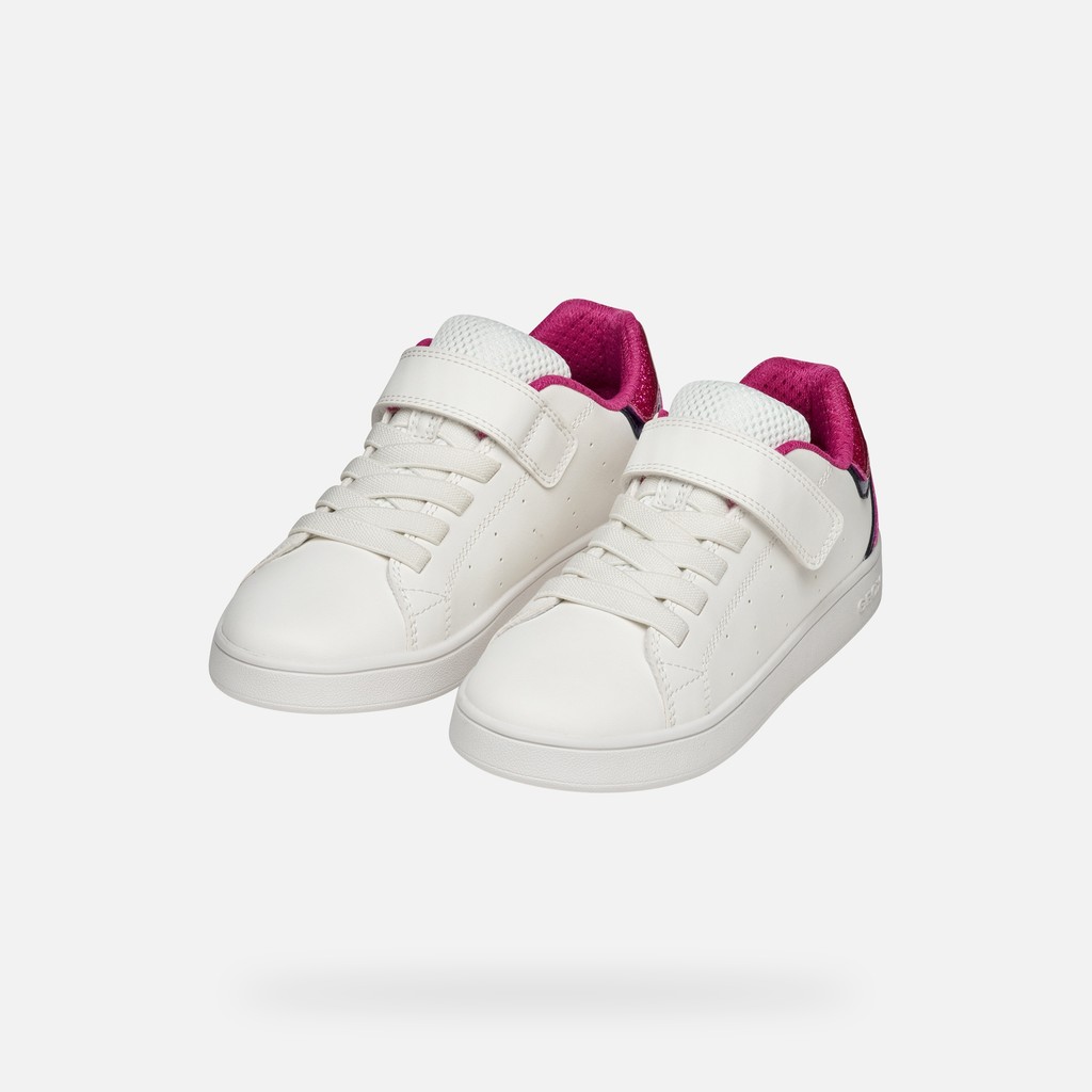 Low top sneakers ECLYPER JUNIOR White/Fuchsia - image number 7 | GEOX