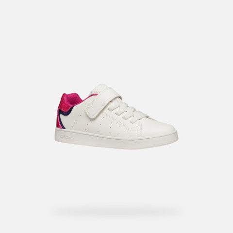Low top sneakers ECLYPER JUNIOR White/Fuchsia - image number 2 | GEOX