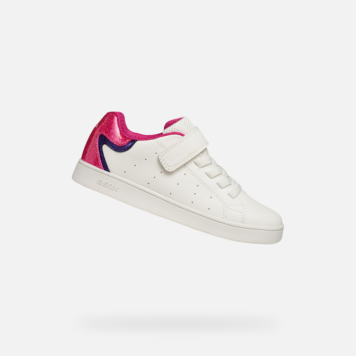 Low top sneakers ECLYPER JUNIOR White/Fuchsia | GEOX