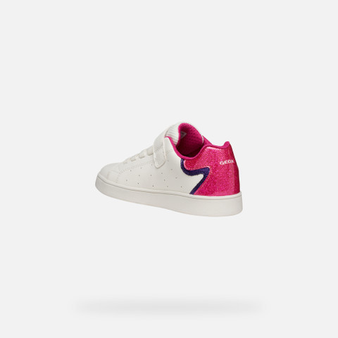 Low top sneakers ECLYPER JUNIOR White/Fuchsia - image number 3 | GEOX