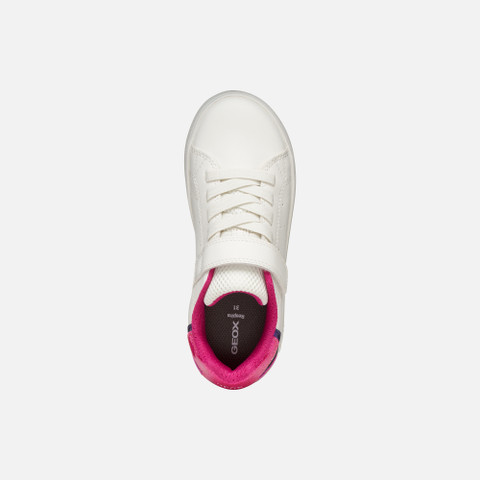 Low top sneakers ECLYPER JUNIOR White/Fuchsia - image number 5 | GEOX