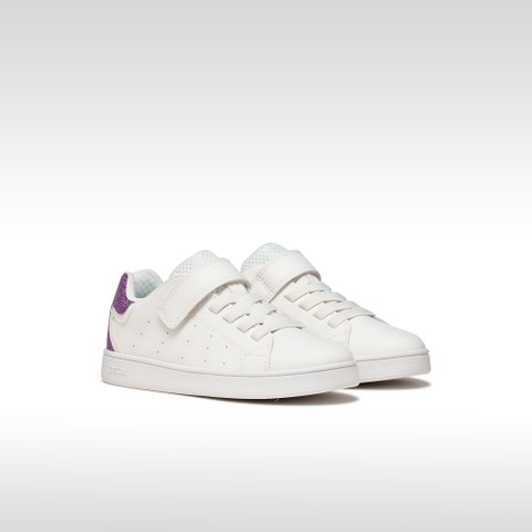 Sneakers basse ECLYPER JUNIOR Bianco/Lilla - image number 1 | GEOX