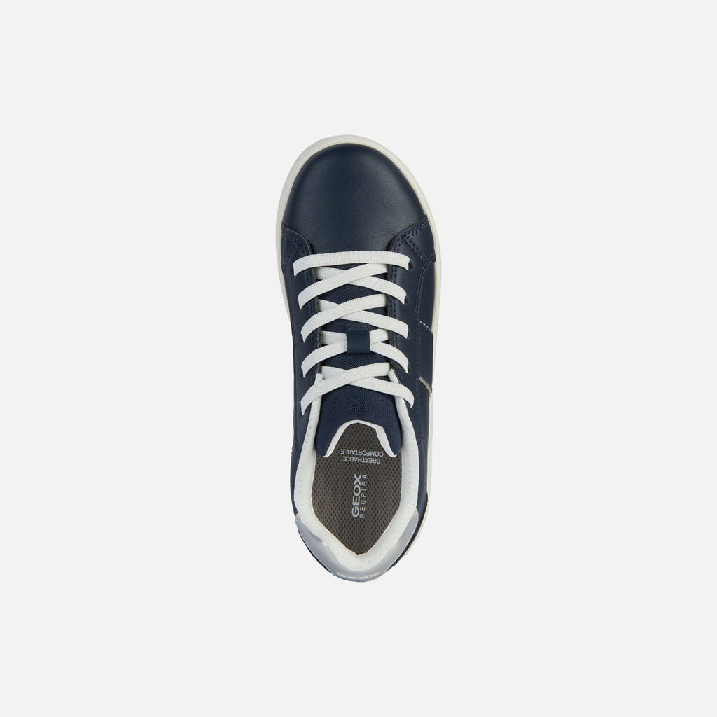 Low Top Sneakers ECLYPER JUNIOR Navy/Silver - image number 5 | GEOX