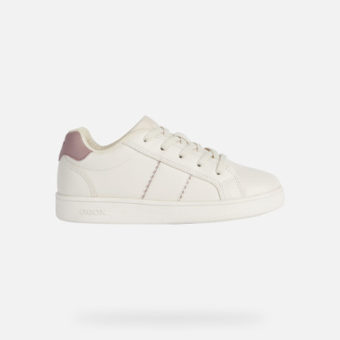 Low Top Sneakers ECLYPER JUNIOR Light ivory/Old rose - image number 1 | GEOX