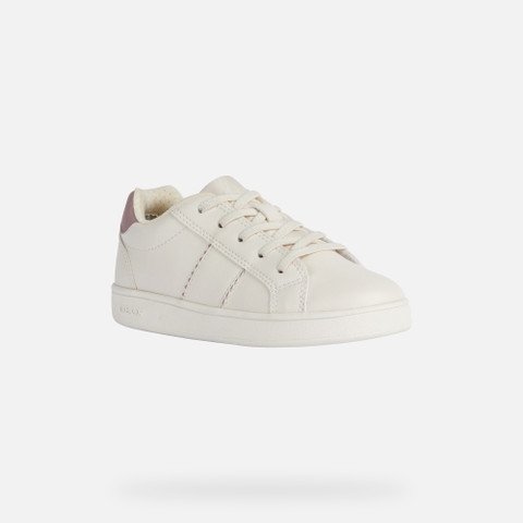 Low Top Sneakers ECLYPER JUNIOR Light ivory/Old rose - image number 2 | GEOX