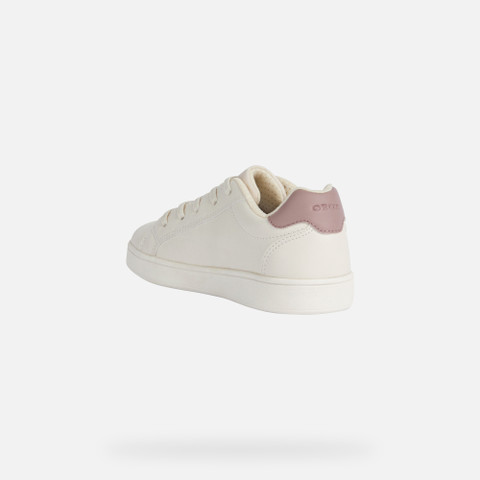 Low Top Sneakers ECLYPER JUNIOR Light ivory/Old rose - image number 3 | GEOX