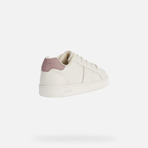 Low Top Sneakers ECLYPER JUNIOR Light ivory/Old rose - image number 4 | GEOX