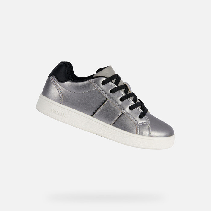 Low top sneakers ECLYPER JUNIOR Dark Silver/Black | GEOX