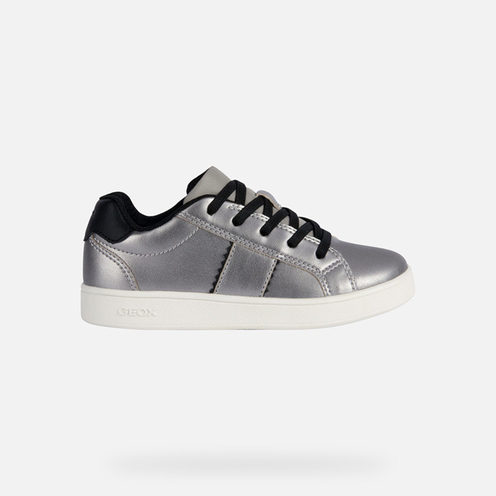 Low top sneakers ECLYPER JUNIOR Dark Silver/Black | GEOX