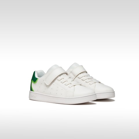Low top sneakers ECLYPER JUNIOR White/Green - image number 1 | GEOX