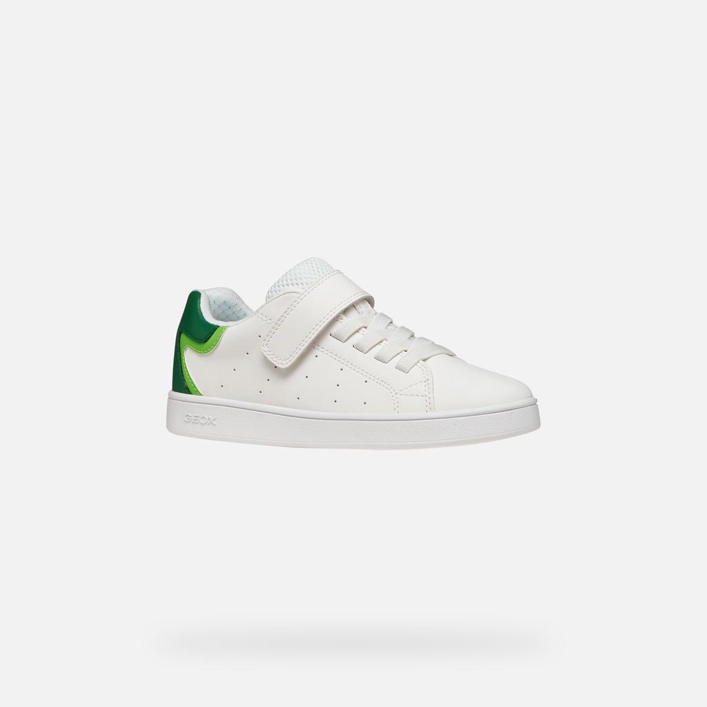 Low top sneakers ECLYPER JUNIOR White/Green - image number 2 | GEOX