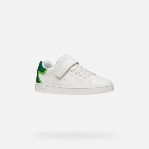 Low top sneakers ECLYPER JUNIOR White/Green - image number 2 | GEOX