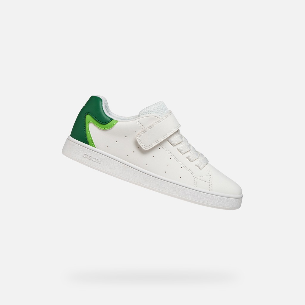 Low top sneakers ECLYPER JUNIOR White/Green - image number 0 | GEOX