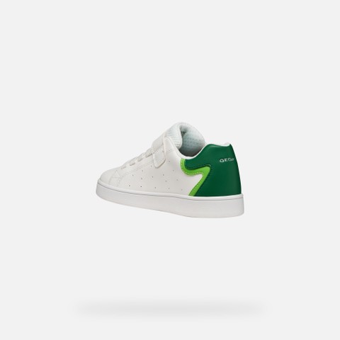 Low top sneakers ECLYPER JUNIOR White/Green - image number 3 | GEOX
