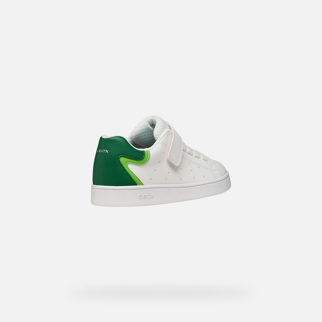 Low top sneakers ECLYPER JUNIOR White/Green - image number 4 | GEOX