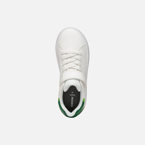 Low top sneakers ECLYPER JUNIOR White/Green - image number 5 | GEOX