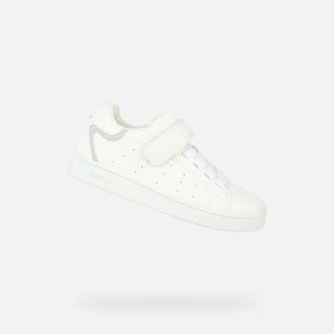 Geox white leather trainers best sale