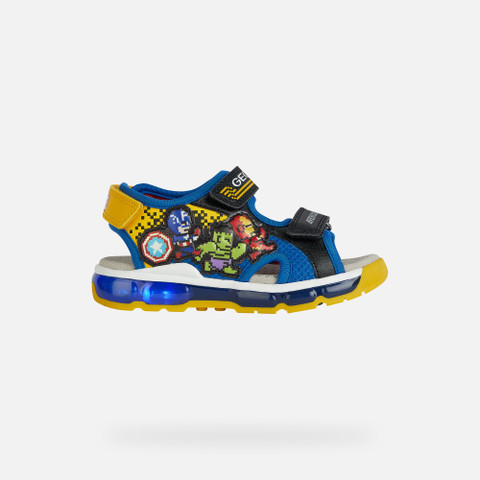 Avengers SANDAL ANDROID JUNIOR Black/Royal - image number 7 | GEOX