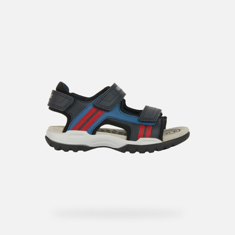 sandals with straps BOREALIS BOY Navy/Red - image number 1 | GEOX