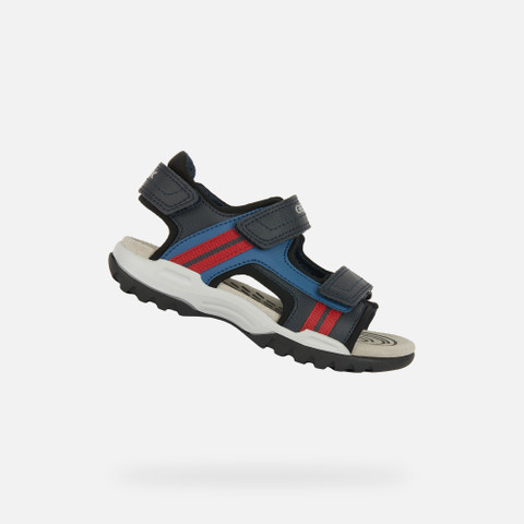 sandals with straps BOREALIS BOY Navy/Red - image number 0 | GEOX