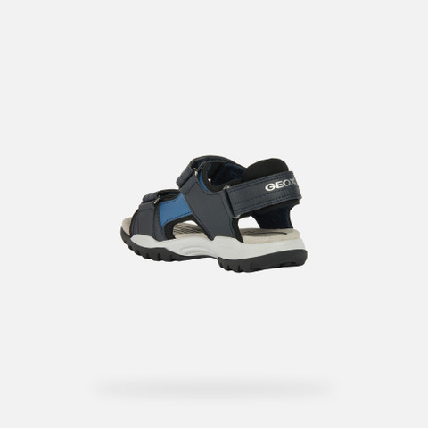 sandals with straps BOREALIS BOY Navy/Red - image number 3 | GEOX