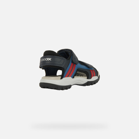 sandals with straps BOREALIS BOY Navy/Red - image number 4 | GEOX