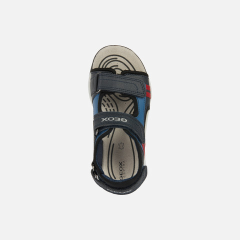 sandals with straps BOREALIS BOY Navy/Red - image number 5 | GEOX