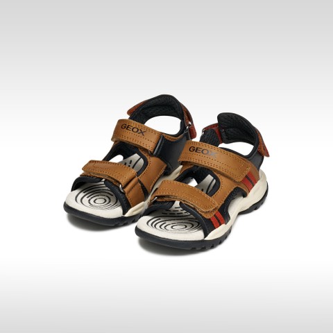 Sandals with straps BOREALIS BOY Light Brown/Rust - image number 1 | GEOX