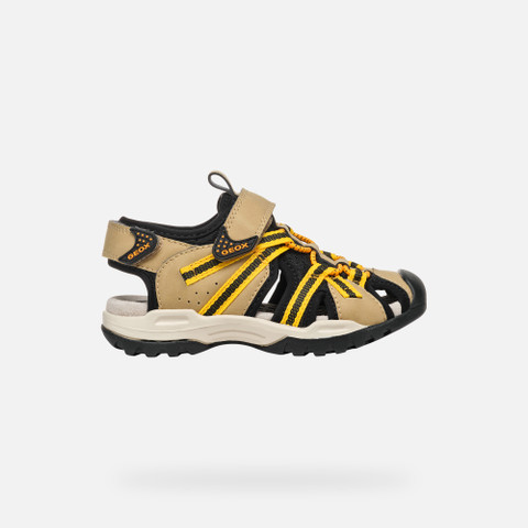 Closed toe sandals BOREALIS BOY Beige/Yellow - image number 1 | GEOX