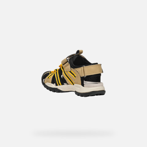 Closed toe sandals BOREALIS BOY Beige/Yellow - image number 3 | GEOX