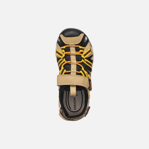 Closed toe sandals BOREALIS BOY Beige/Yellow - image number 5 | GEOX