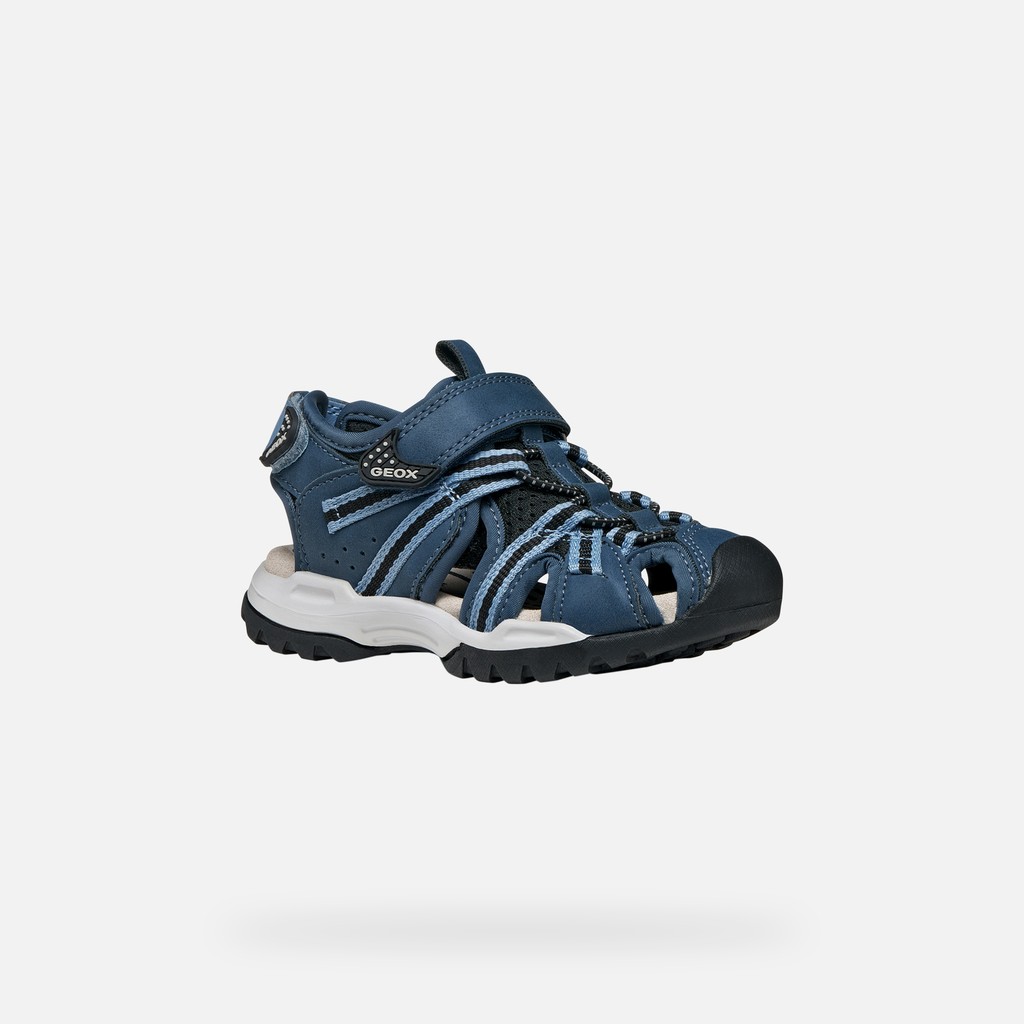Closed toe sandals BOREALIS BOY Denim/Black - image number 2 | GEOX