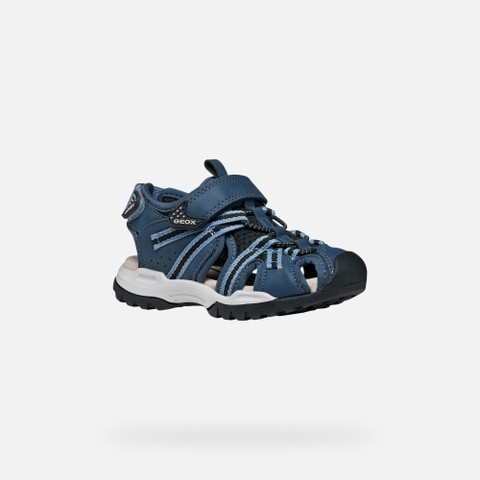 Closed toe sandals BOREALIS BOY Denim/Black - image number 2 | GEOX