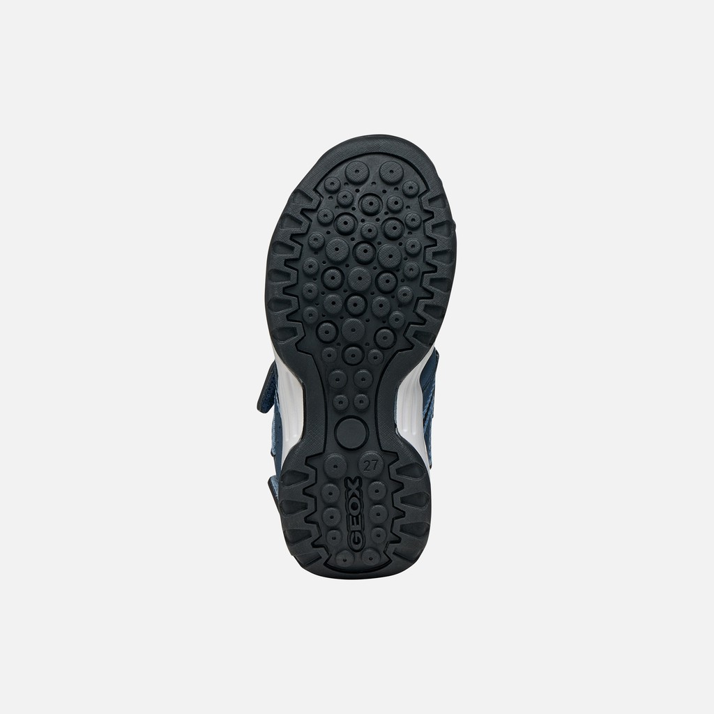 Closed toe sandals BOREALIS BOY Denim/Black - image number 6 | GEOX